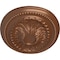 Ekena Millwork Saverne Ceiling Medallion, Hand-Painted Polished Copper, 18 1/2"W x 13 1/2"H x 1 7/8"P CM18SAPOS - alternate 2